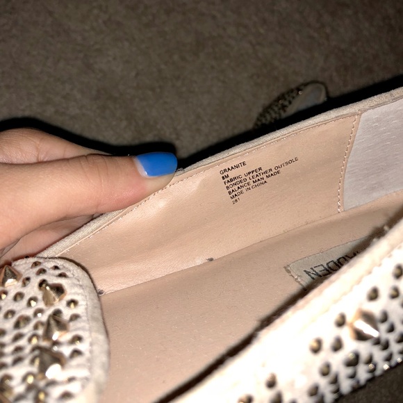 Steve Madden Gold Studded Flats - Picture 3 of 3